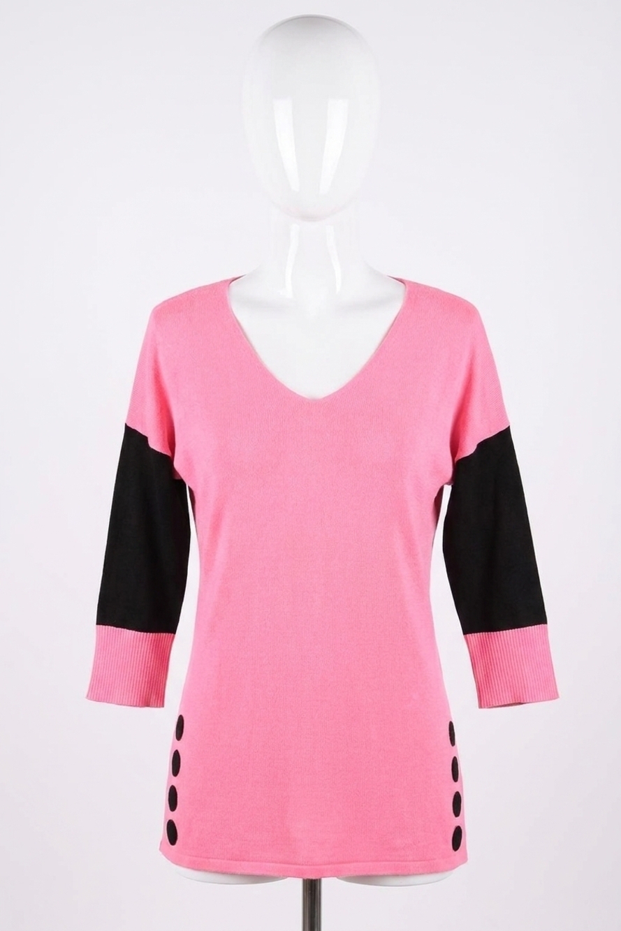 NEW ANGEL two-tone polkadot tunic in fuchsia